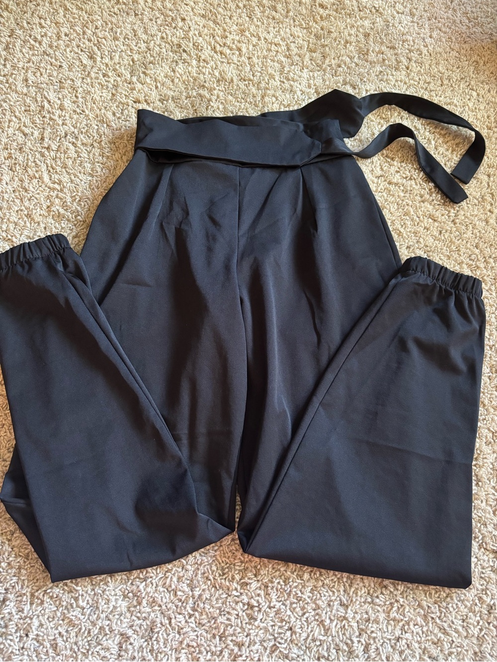 Five Dancewear High-Waist Tie Belt Joggers - Black